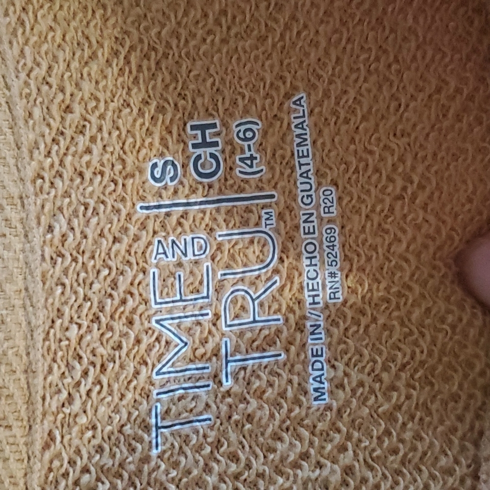 Women's Time And Tru Yellow Sweatshirt - Picture 2 of 5
